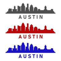 Atustin skyline illustrated on white background vector