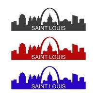 Skyline Saint Louis ilustrado sobre un fondo blanco. vector