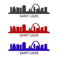 Skyline Saint Louis ilustrado sobre un fondo blanco. vector