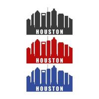 Horizonte de Houston ilustrado sobre fondo blanco. vector