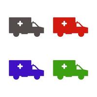 ambulance illustrated on a white background vector