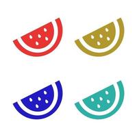 watermelon illustrated on white background vector
