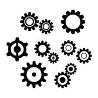 Set of gear illustrated on a white background vector