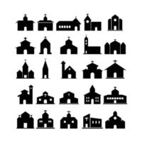 Church set illustrated on white background vector