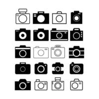 Camera set illustrated on white background vector