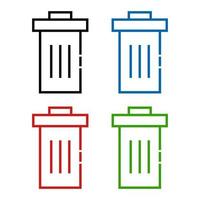 Garbage Trash Illustrated On White Background vector