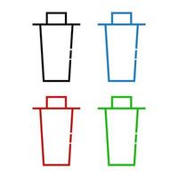 Garbage Trash Illustrated On White Background vector