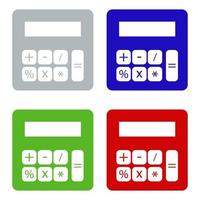 Calculator illustrated on a white background vector
