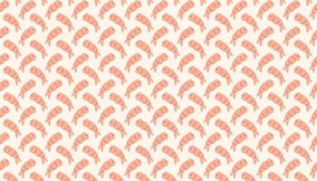 Pink shrimps seafood Japanese Chinese cuisine Pattern banner vector