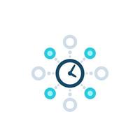 time management, planning vector icon on white