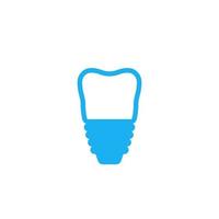 tooth implant icon on white vector