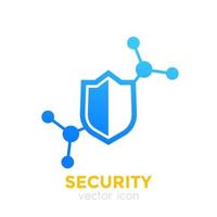 icono de seguridad con escudo vector