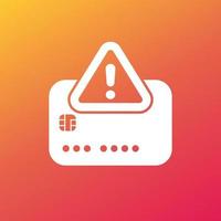 card warning icon for web vector