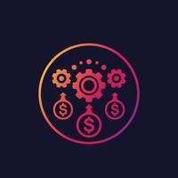 cost reduction and business efficiency, vector icon