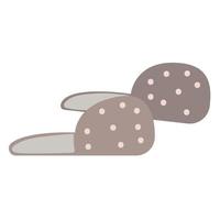 cozy home slippers with polka dots vector