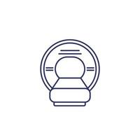 MRI line icon on white vector