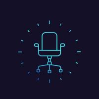 office chair vector linear icon