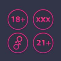 adult content vector icons