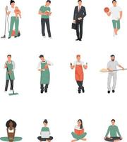 Profession Set vector. Group of people with different occupations vector