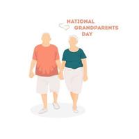 Happy Grandparents Day. Happily retired couple vector isolated