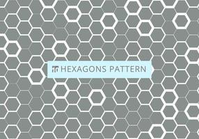 Abstract white hexagonal pattern on gray background vector