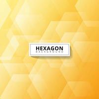 Abstract geometric hexagon overlapping layer on yellow background. vector