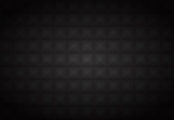 Abstract 3D black geometric polygon pattern on dark backgrund.
