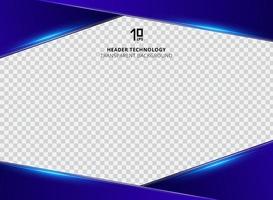 Abstract technology blue geometric line layer transparency background vector