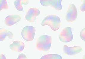 Fluido o líquido color holográfico de patrones sin fisuras fondo blanco. vector