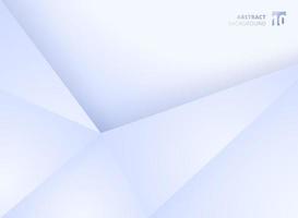 Abstract template triangles white and blue background paper cut style vector