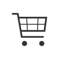 vector isolated of shopping cart icon