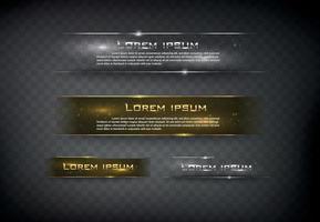 Vector banner glossy  square for web color gold and silver