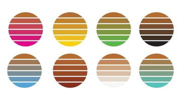 Circle Sunset Colors vector