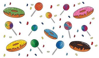 Donut Candy Sprinkles Pattern Cartoon