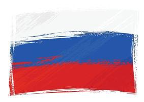 bandera de rusia grunge vector