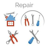 House repair tools icon vector