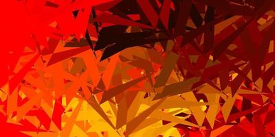 Light red, yellow vector background with triangles.