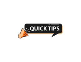 Quick tips banner design. business idea, guide banners template vector