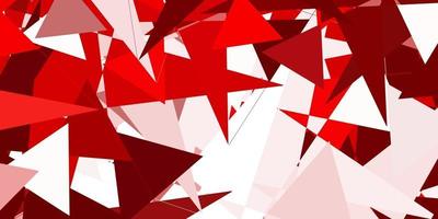 Light Red vector background with triangles.