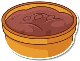 Sticker design with soil in a pot isolated vector