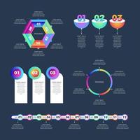 elementos infográficos del progreso continuo vector