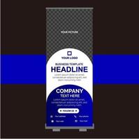 Roll up banner design template Free Vector