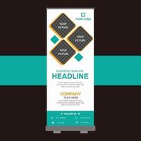 roll up banner design template vector gratis