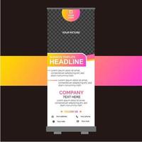 roll up banner design template vector gratis