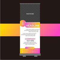 roll up banner design template vector gratis