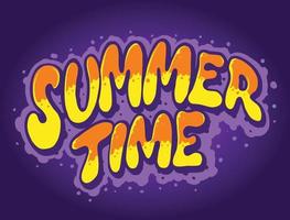 Summer Time Typeface Hand Drawn Premium vector