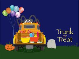 Halloween Trunk or Treat on illustration graphic vector