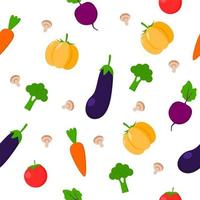 world vegetarian day. Seamless pattern of colorful vegetables vector