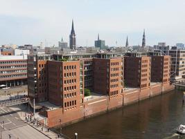 Hamburg skyline view photo