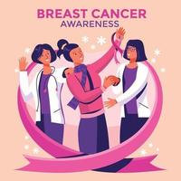 concepto de concientización sobre el cáncer de mama